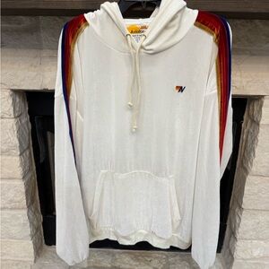 Aviator Nation 5-Stripe Velvet Hoodie - XXL